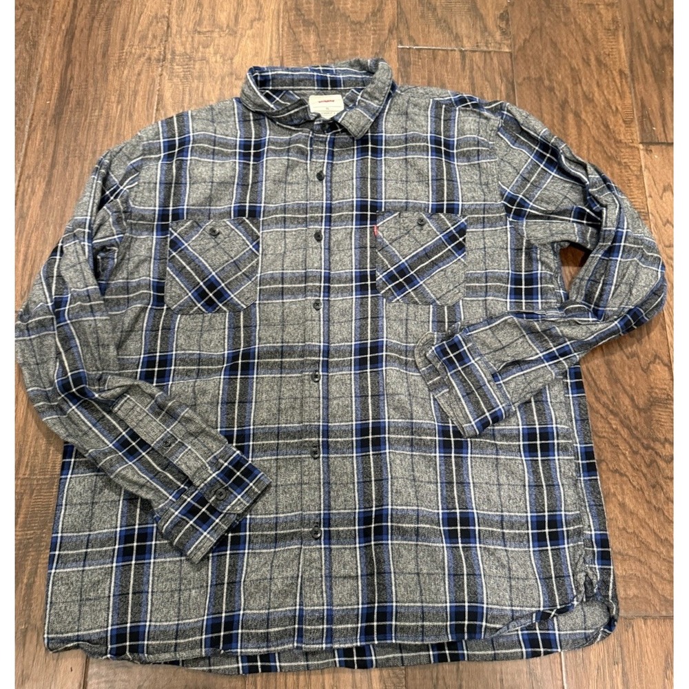 Levi's Men's Longs Sleeve Multicolored Plaid XXL